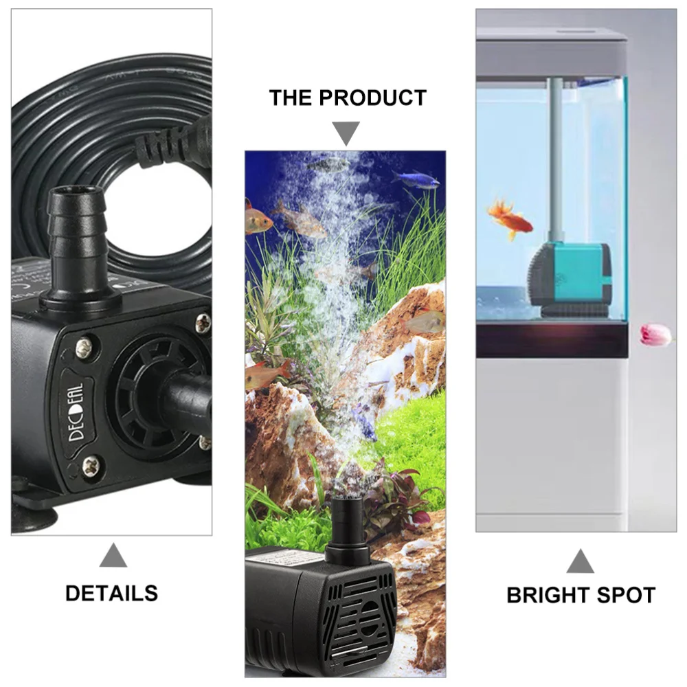 

Mini Submersible Pump Fountain Water Pump for Aquarium Fish Tank Hydroponics