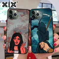 devil girls cover for iphone 12 pro max case x xs max xr se 2020 7 8 plus soft black silicone fundas coque for iphone 11 case