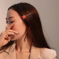 hm031 korean version lovely hair clip cute animal ladybug side clip rhinestone alloy jewelry