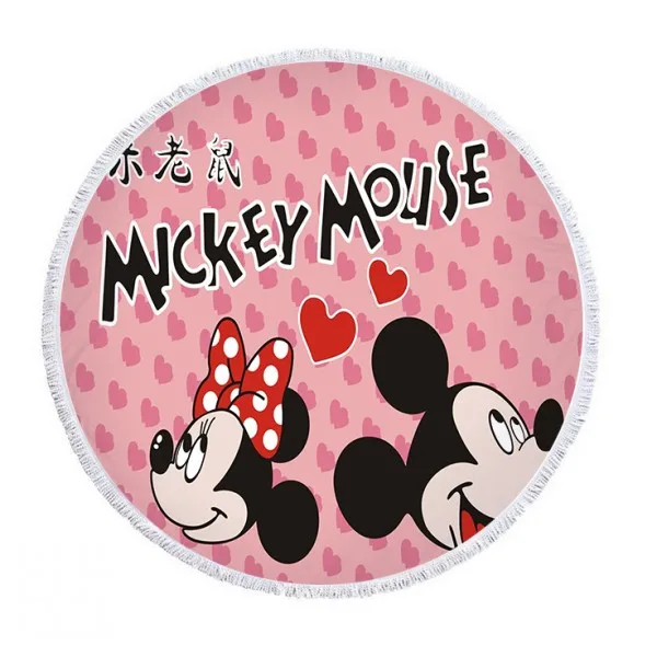 Minnie Mickey 7 Пляжное полотенце из микрофибры с рисунком Минни Микки Мауса, Стич спадермана Софии, спортивное банное полотенце с кисточками для детей, мам - Цвет: Minnie Mickey 7