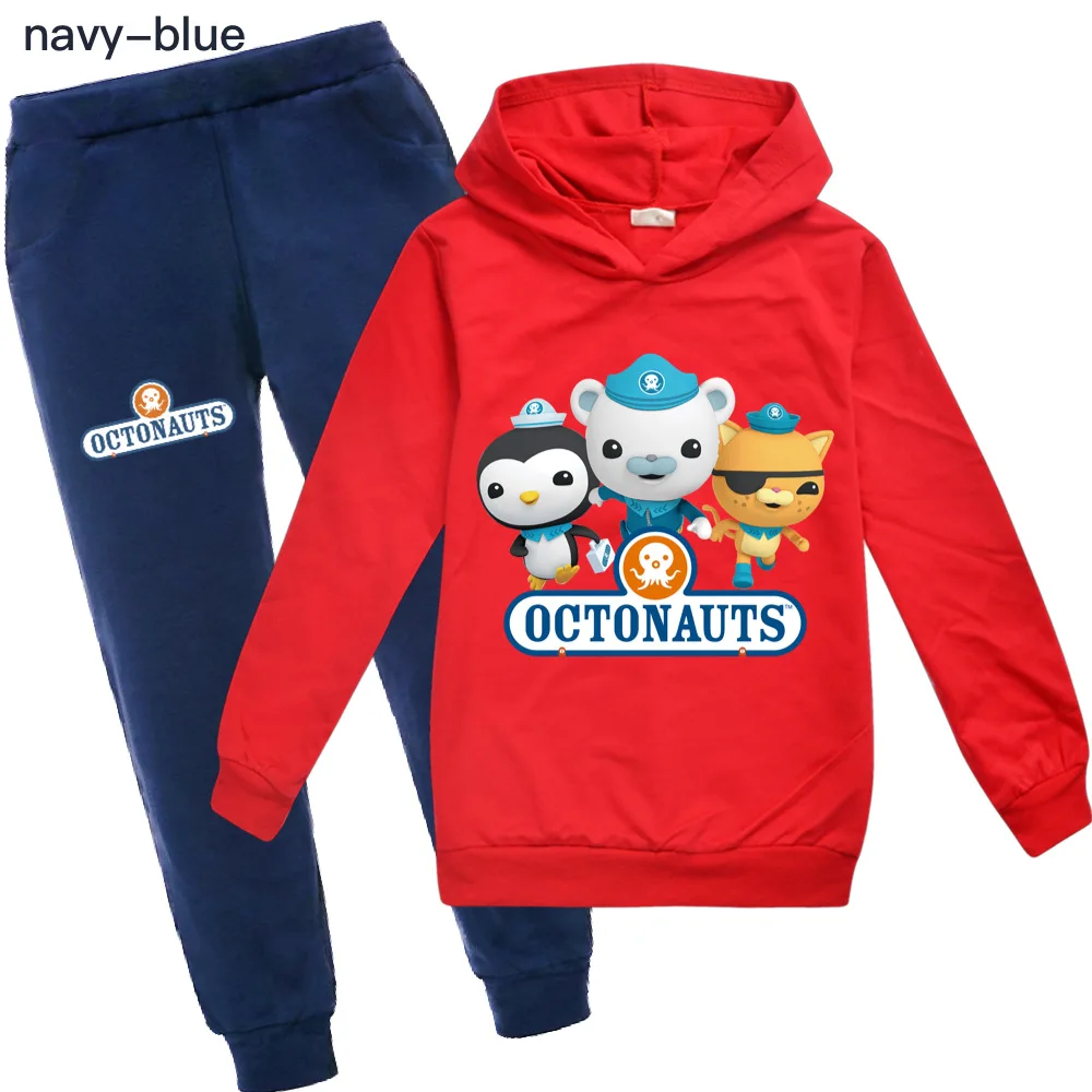 OCTONAUTS-Conjunto de sudadera y pantalones informales para ni&ntilde;os y ni&ntilde;as, ropa de 3t para adolescentes, sudaderas con capucha, traje de oto&ntilde;o-3
