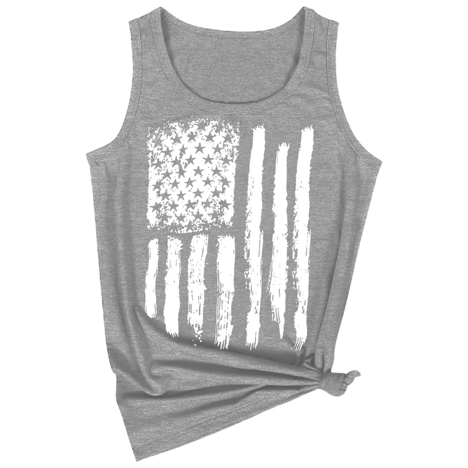 

Independence Day T-shirts Women's Fashion Loose O Neck Sleeveless Tank Tops Female Tee Sleeveless Shirt Vest Women Clothing