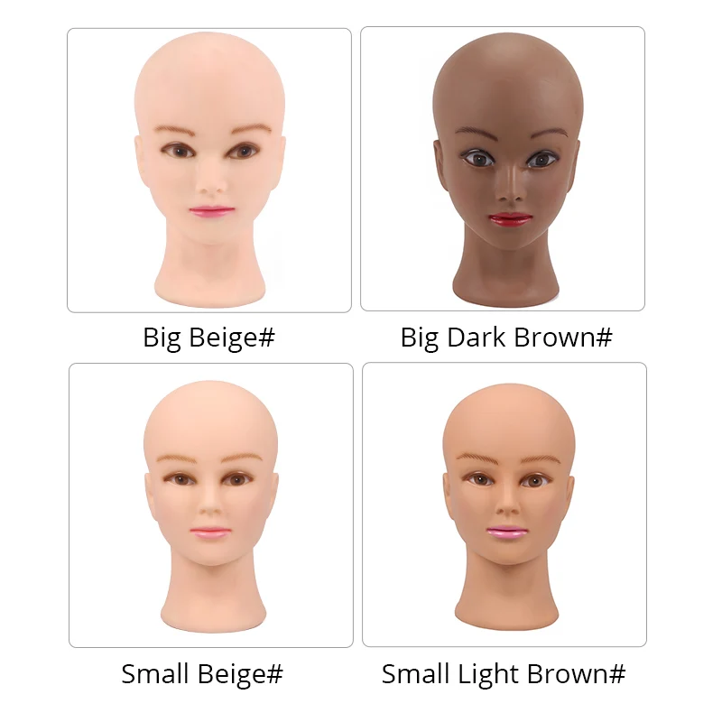 Профессиональный лысый манекен голова с подставкой Заводская распродажа женский манекен голова для париков ювелирные изделия для шляп для женщин девочек 52.cm 21 inch