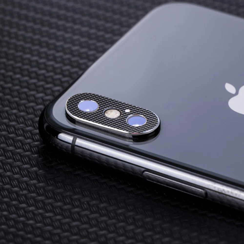 

2pcs Alloy Camera Protective Ring Lense Cover Compatible for iPhone x (Black)