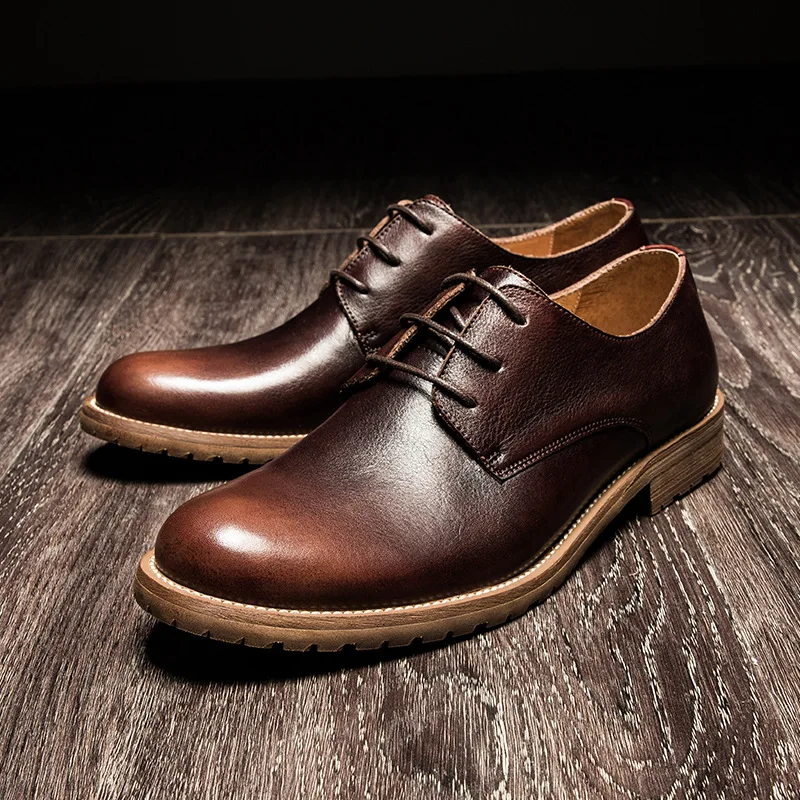 

Mens formal shoes Genuine leather oxford shoes for men dressing wedding men's brogues office shoes lace up male men shoes 2020