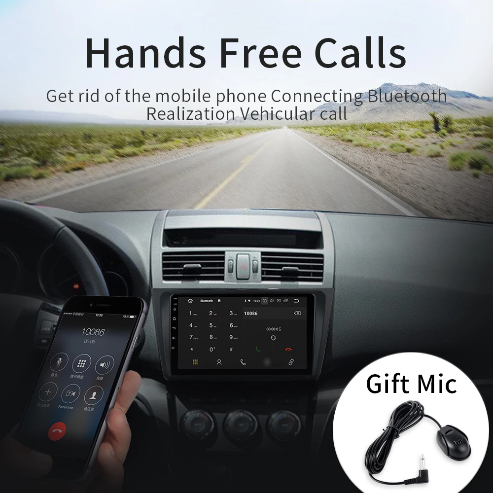 Dasaita 1 din автомобильный Android 9,0 радио " ips для Mazda 6 2009 2010 2011 2012 2013 gps 1080P видео автомобильный стерео навигация TDA7850