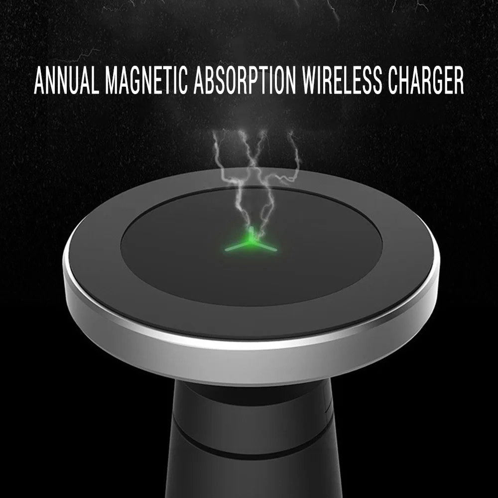 QI Быстрая зарядка беспроводное автомобильное зарядное устройство Магнитная