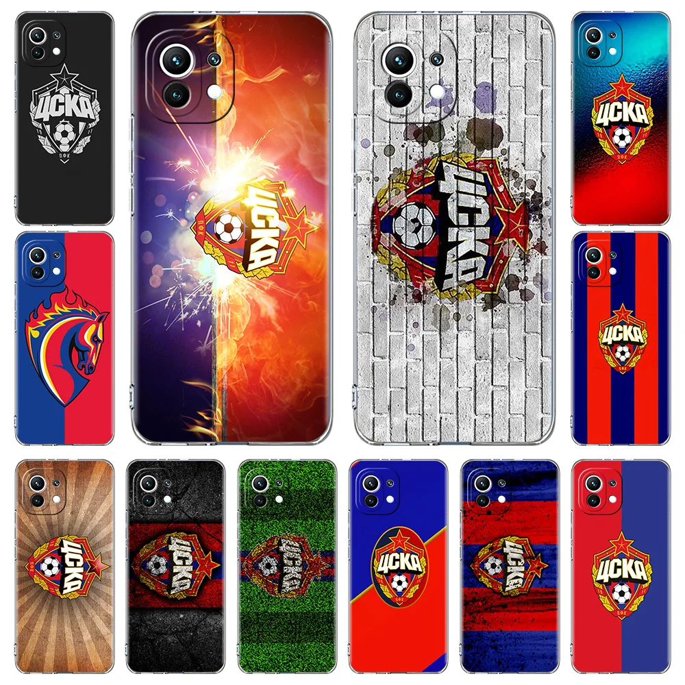 

PFC CSKA Moscow Football Team Case for Xiaomi Mi Poco X3 NFC F3 M3 Cover Soft for Redmi 8 8A 9A 9C Note 8 8T 9 10 Pro K40 Shell