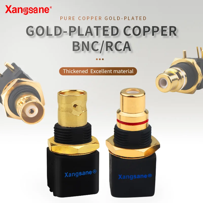 4pcs Fever Grade Hifi Audio BNC Female Socket RCA Welding Plate Video Surveillance | Электроника