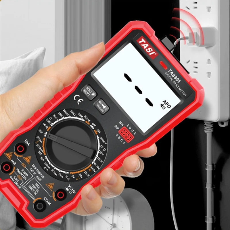 

TA8301 English Voice Version Digital Multimeter High Precision AC/DC Voltage True Rms Diode Triode NCV Resistance Capacitance