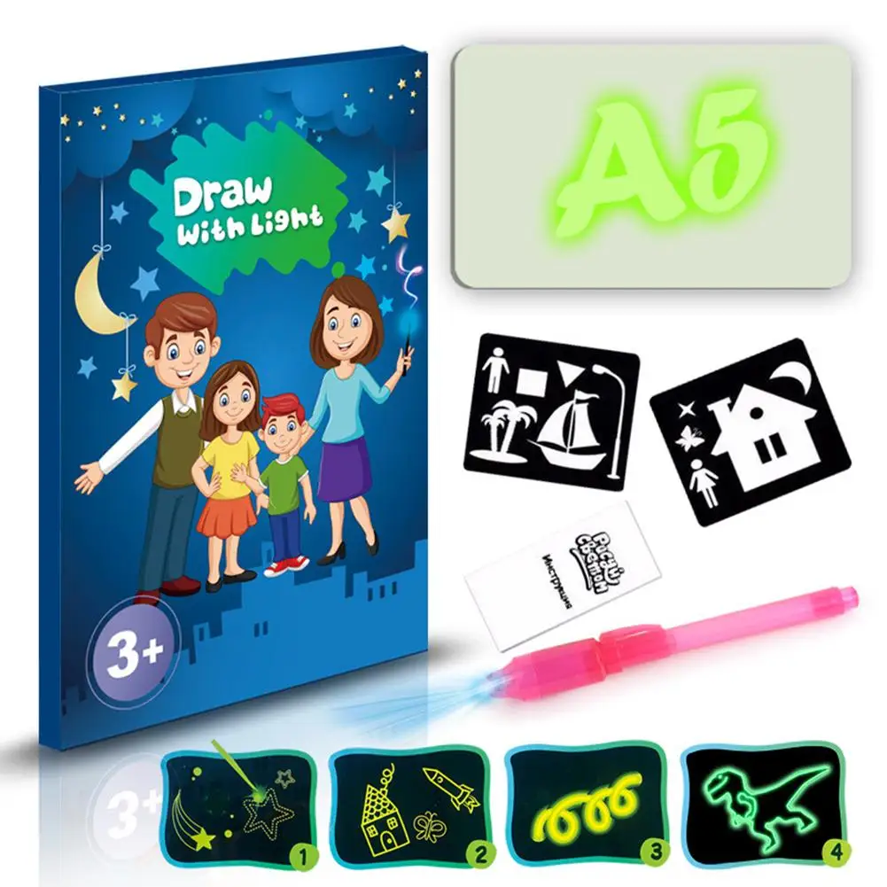 

Hot Sale Fluorescent Writing Board Portable Puzzle Drawing Toys Sketchpad Children Drawing Board Graffiti Fluorescent Board