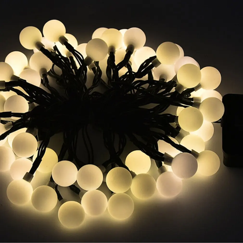 Рождественские огни солнечные световые гирлянды 60Led Открытый Газон садовый