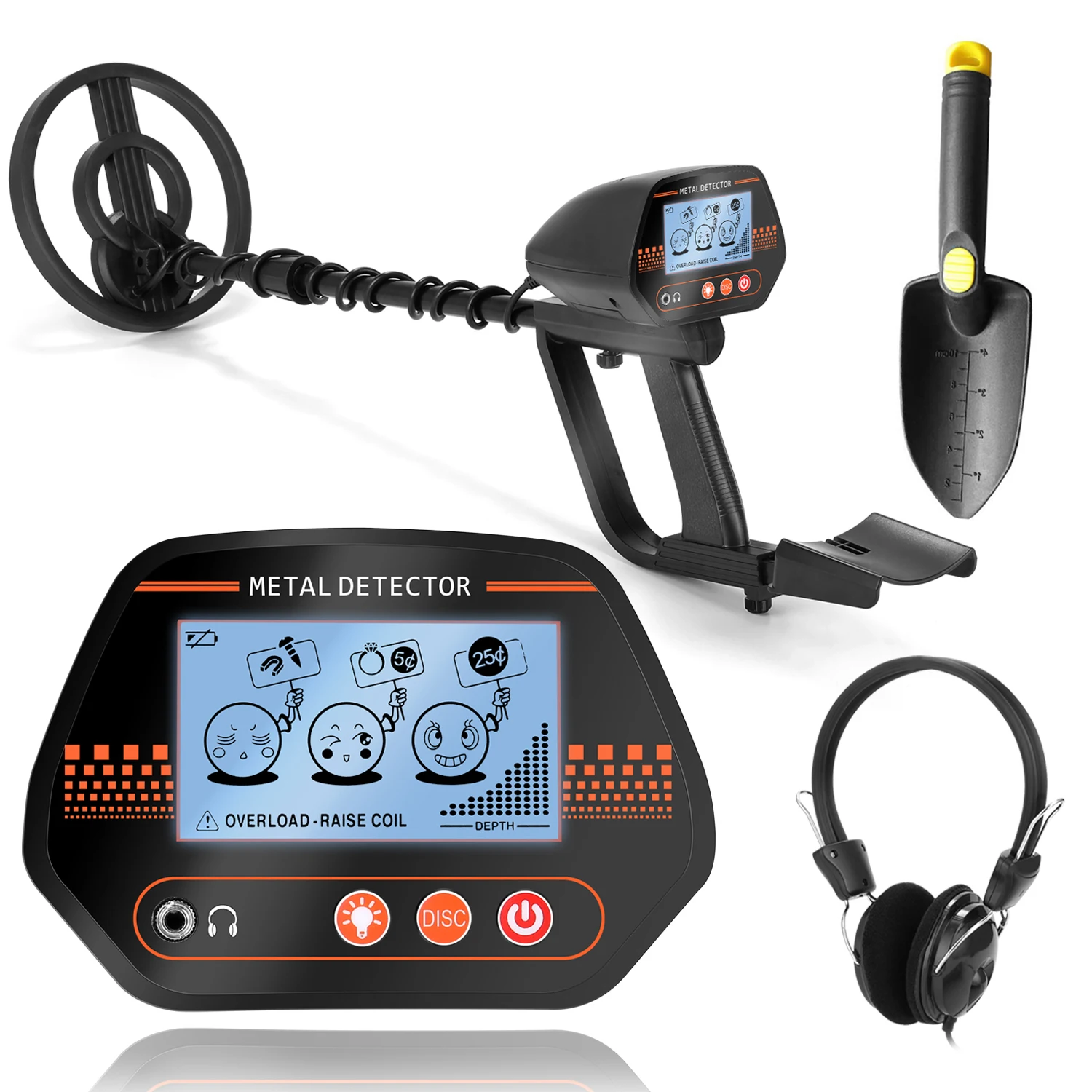 

MD830 Underground Metal Detector High Sensitivity Treasure Gold Metal Detecting Finder with 3 Adjustable Modes LCD Display