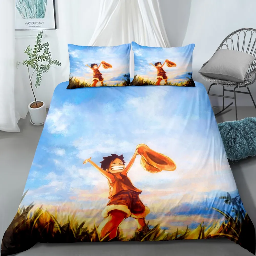 Обезьяна д. Luffy постельное белье с аниме набор Япония один кусок пододеяльник