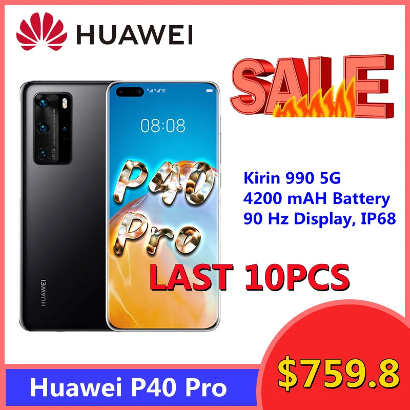 Распродажа HUAWEI P40 Pro 5G смартфон 6 58 дюймов Octa Core 8 Гб 256 50MP камеры Bluetooth 5 1 с