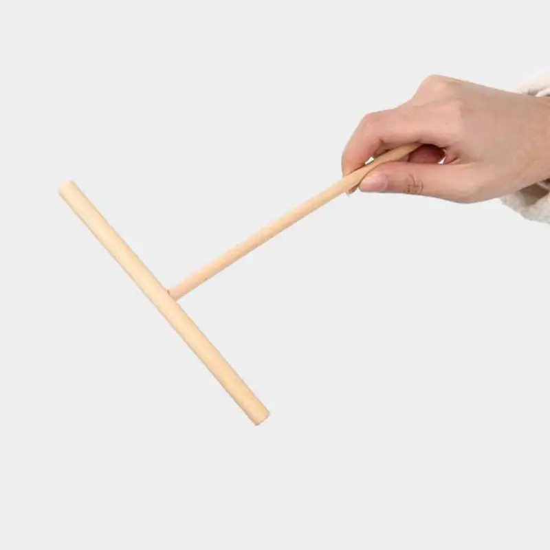 

T Shape Crepe Maker Non-Stick Wooden Spreader Pancake Batter Spreader Stick Wooden DIY Chinese Pie Tools Kitchen Accessories