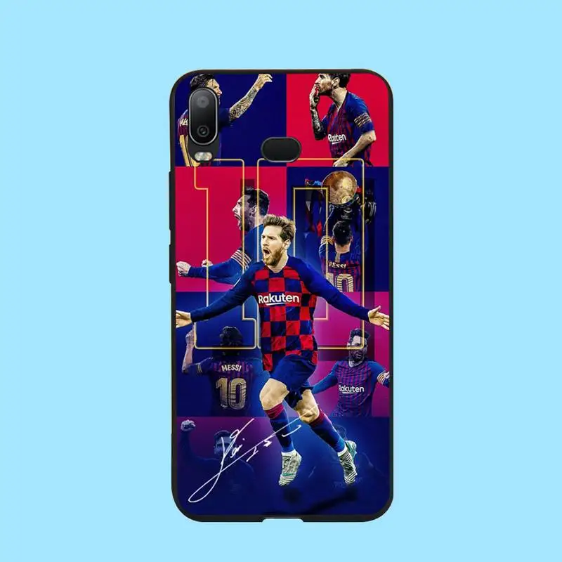

PENGHUWAN Football Messi Black TPU Soft Rubber Phone Cover For Samsung A10 A20 A30 A40 A50 A70 A71 A51 A6 A8 2018