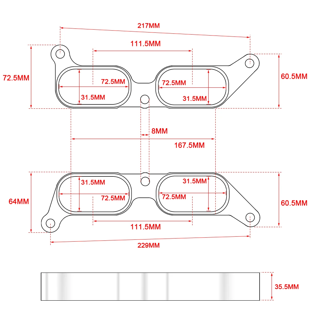 Vr-впускной коллектор прокладка заготовка блок питания для Subaru BRZ 2013-/для Toyota 86(FA20 двигатель) VR-VSC06