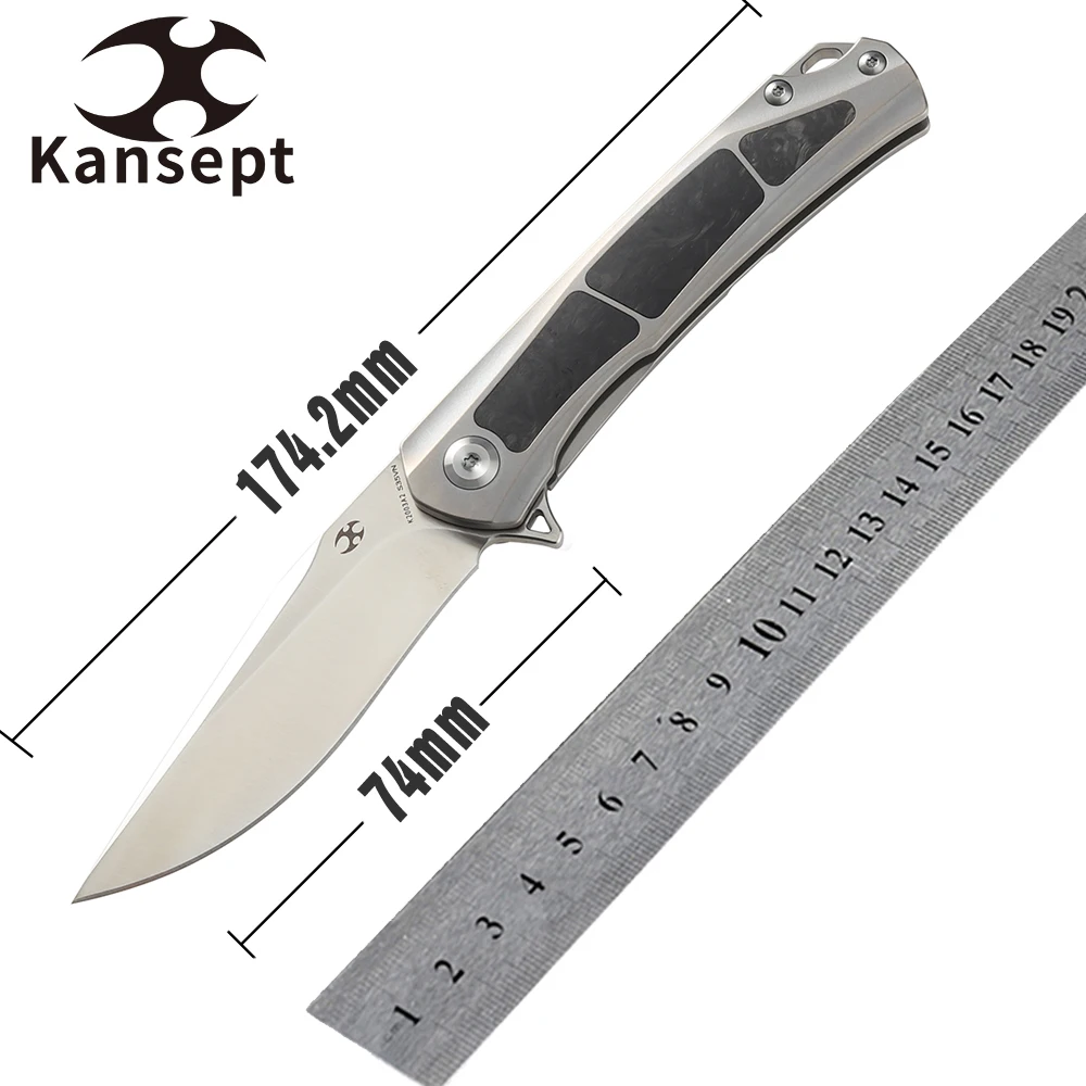 

Складной нож Kansept K2003A2, до 3 дюймов, S35VN, карманные ножи с ручкой из углеродного волокна Gremlin, тактический нож для охоты, кемпинга, Edc
