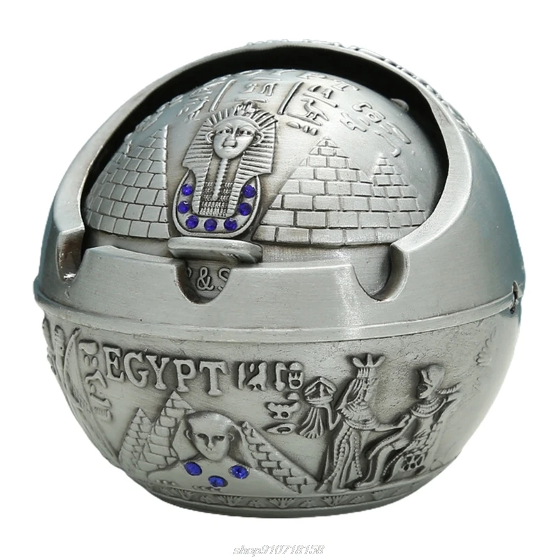 Креативная пепельница с крышкой вертикальная ветрозащитный металлический