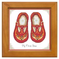 my first shoe diy craft stich cross stitch package cotton fabric needlework embroidery crafts counted cross stitching kit