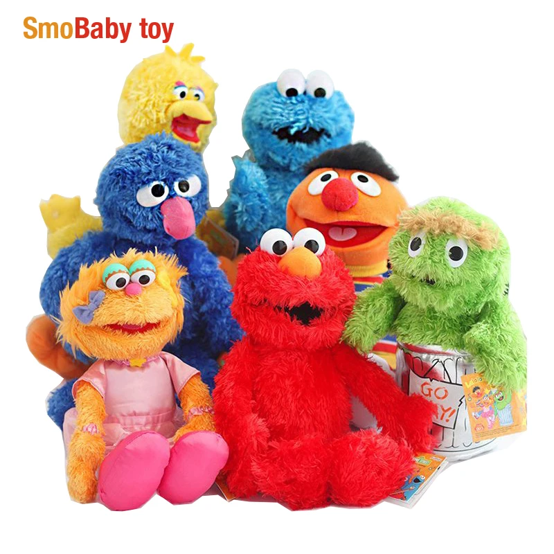 

Мультяшный аниме Улица Сезам, Elmo печенье, Grover Zoe Ernie, большая птица, Рождественский день рождения, набивная плюшевая игрушка, подарки для дете...