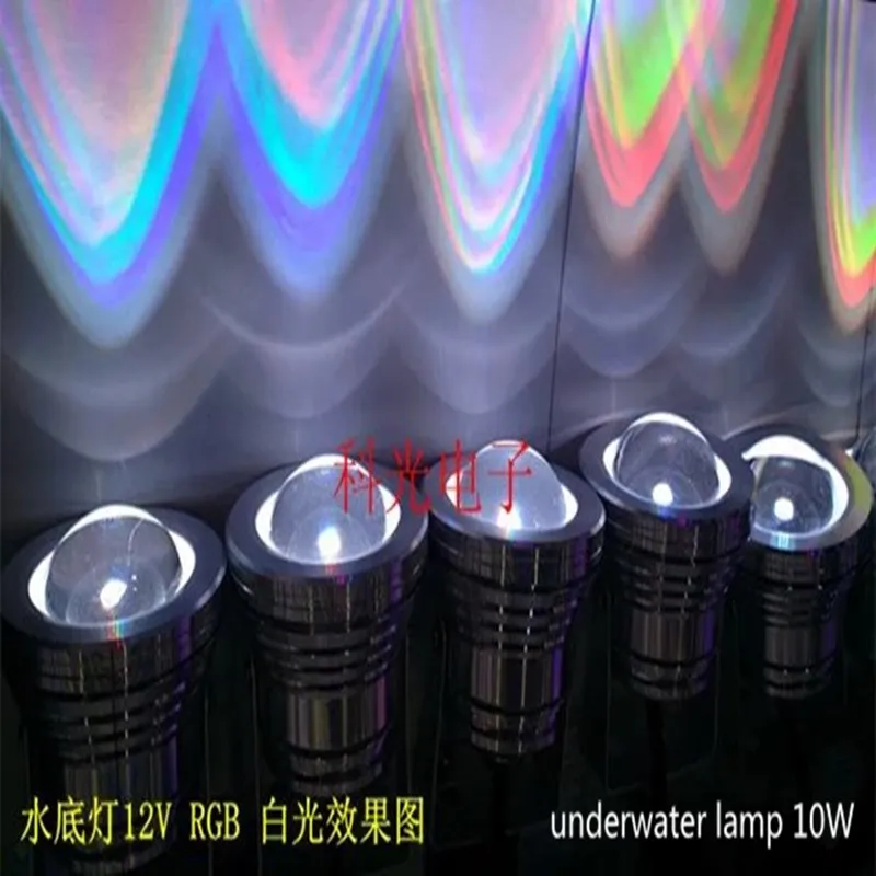 10 Вт подводная лампа 12 В светодиодное освещение RGB белый теплый красный зеленый
