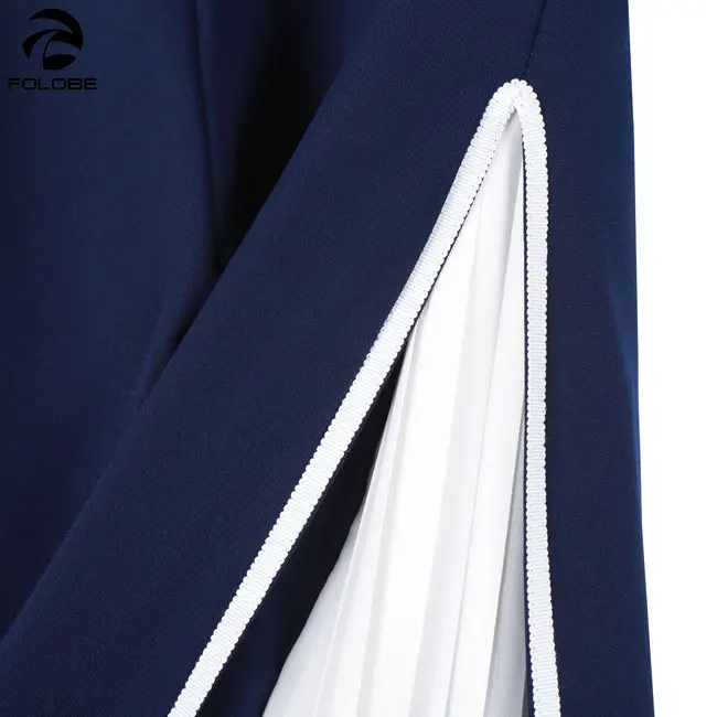 

FOLOBE 2020 spring autumn women's pant girl unique mosaic pleated wide leg pants chiffon women nine-minute trousers