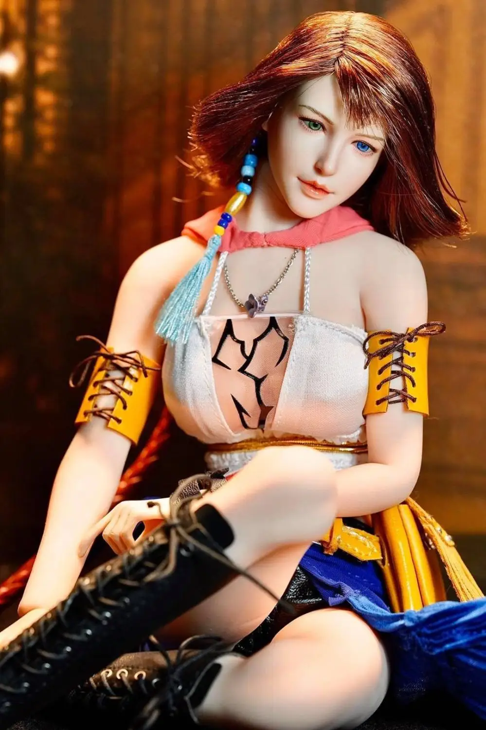 Косплей Супер утка SET034 1/6 женская фигура Summoner Yuna голова одежда оружие аксессуары модель для 12 ''бесшовные S10D тело