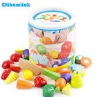 Набор деревянных игрушек на липучке для фруктов и овощей