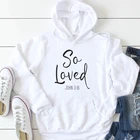Весенняя модная одежда с капюшоном So Love Christian пуловер 100% хлопок Графический гранж Забавный джемпер стильный Крестильный Топ Camisetas