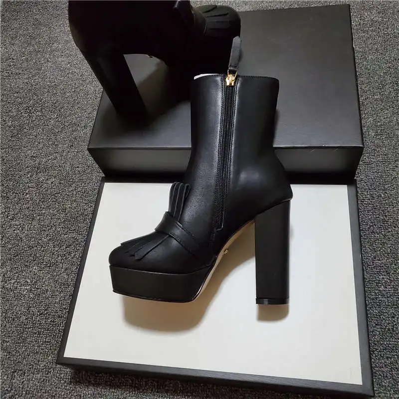 

Ollymurs Women designer boots Martin Desert Boot 100% real leather coarse size 35-42 Winter shoes boots