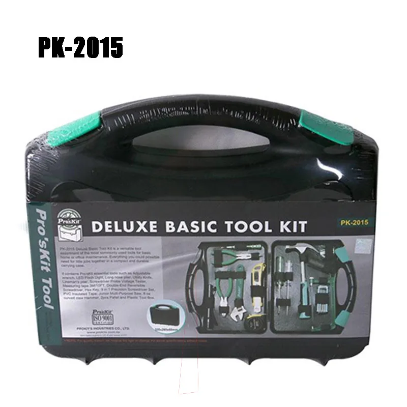 Pro'sKit PK- набор инструментов PK-2086B ящик для инструментов Комплект конверсионный паяльник пистолет коробка для набора инструментов плоскогубцы отвертка Гаечный ключ набор