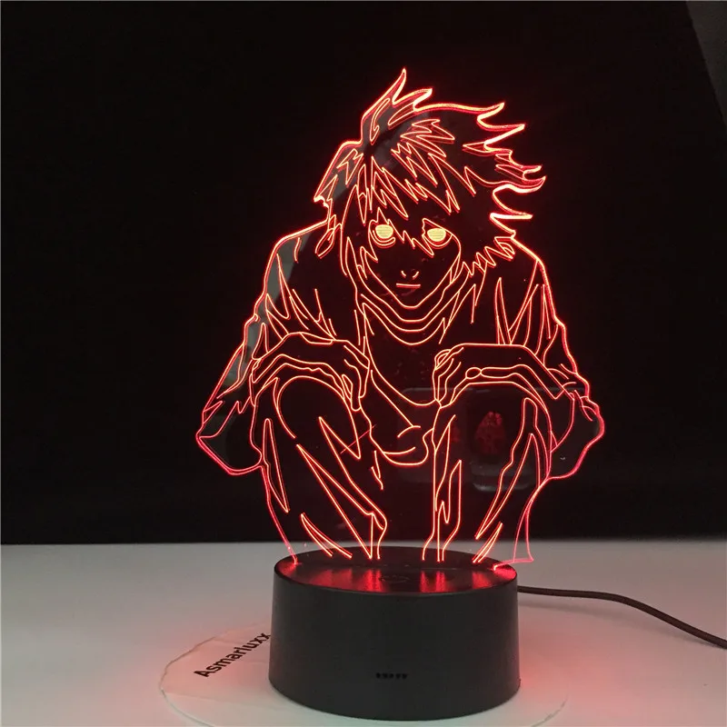 3D 4799 манга Death Note L фигурка Lawliet светодиодный ночсветильник для аниме комнаты