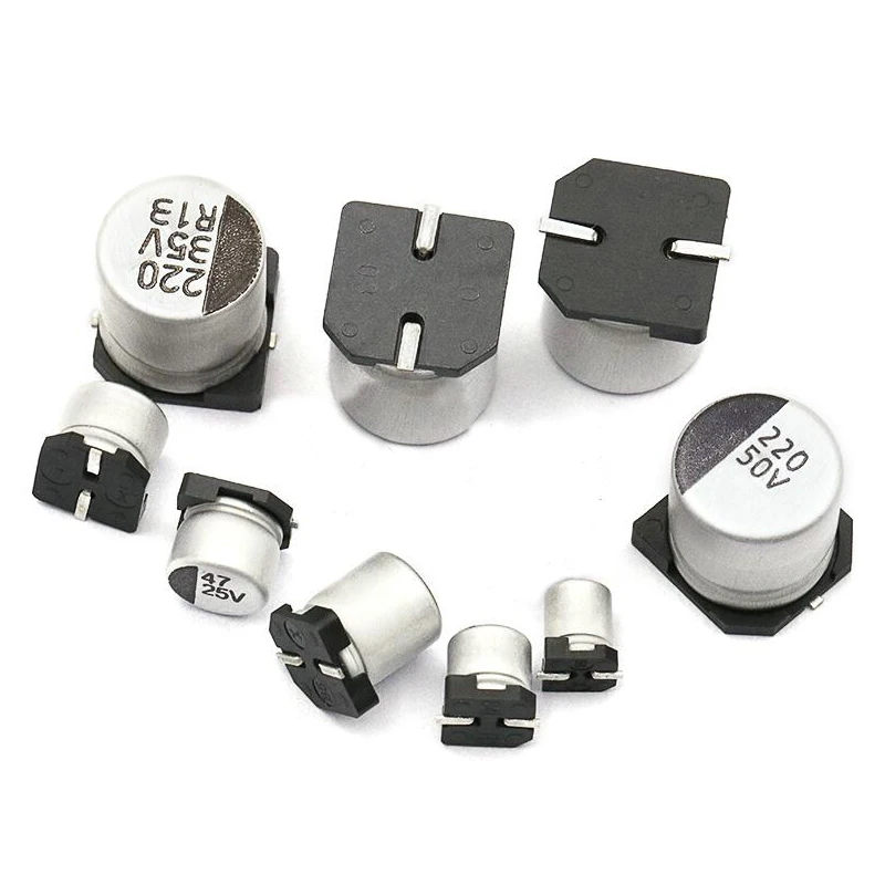 10 шт. SMD 6 3 V 10V 16V алюминиевая крышка 25В 35В с алюминиевой крышкой 50В Алюминий