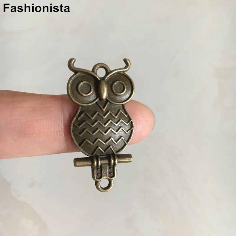 Бесплатная доставка 60 шт. соединитель для шармов в виде совы браслета или