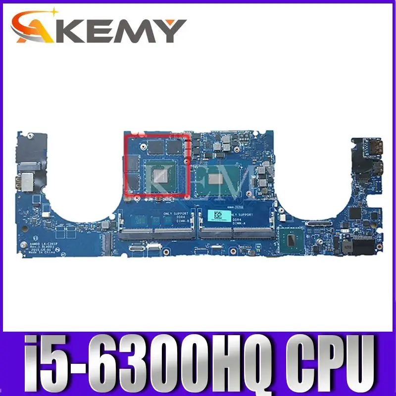 

Оригинальная материнская плата для ноутбука DELL XPS 9550 i5-6300HQ материнская плата CN-06N5NK 06N5NK AAM00 LA-C361P SR2FP N16P-GX-A2 DDR4