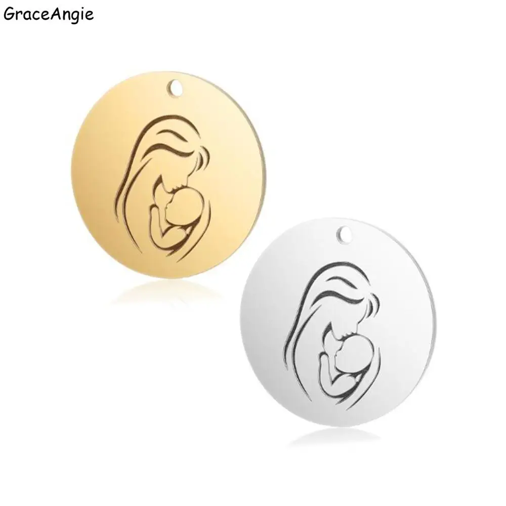 5 шт. подвески для мамы и ребенка ожерелье подвеска из нержавеющей стали