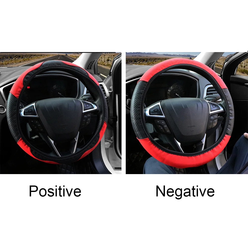 FORAUTO чехол рулевого колеса автомобиля из углеродного волокна искусственной кожи