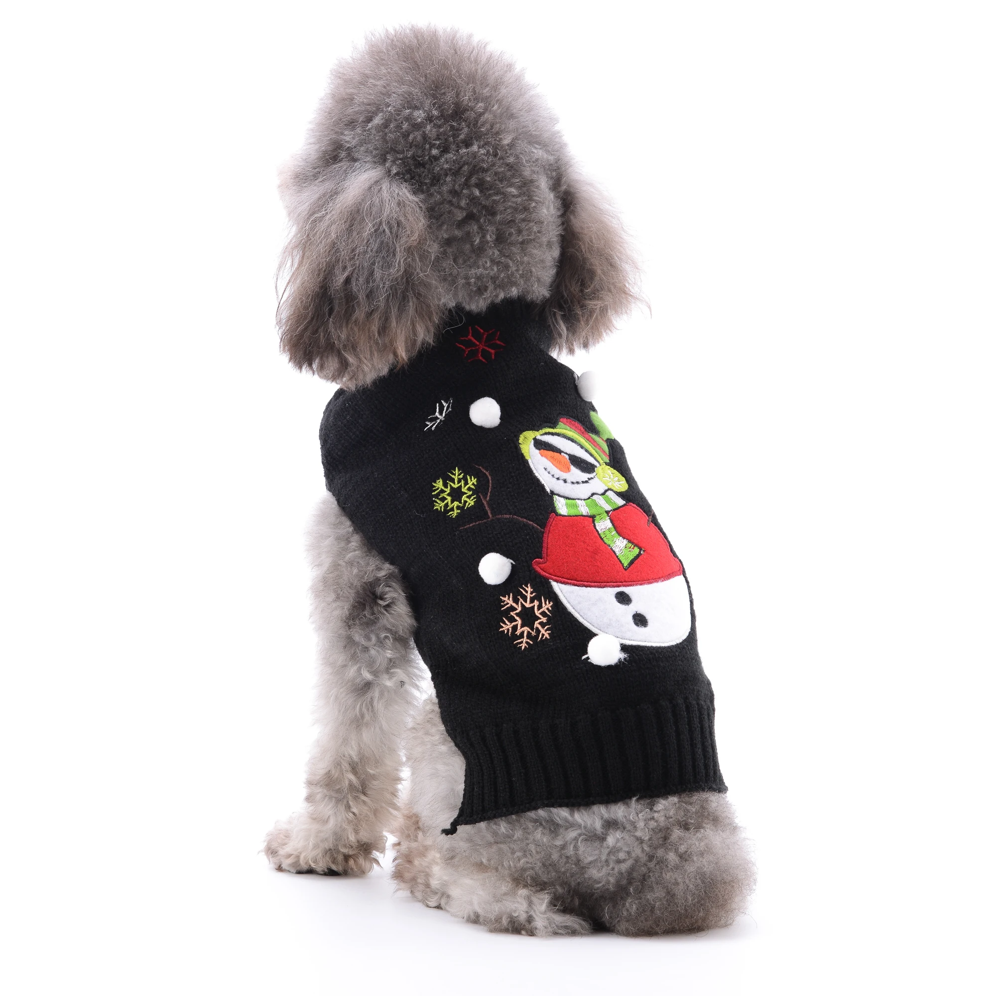 Abrlo зимняя Милая Одежда для собак Теплый Рождественский свитер кошек маленьких с