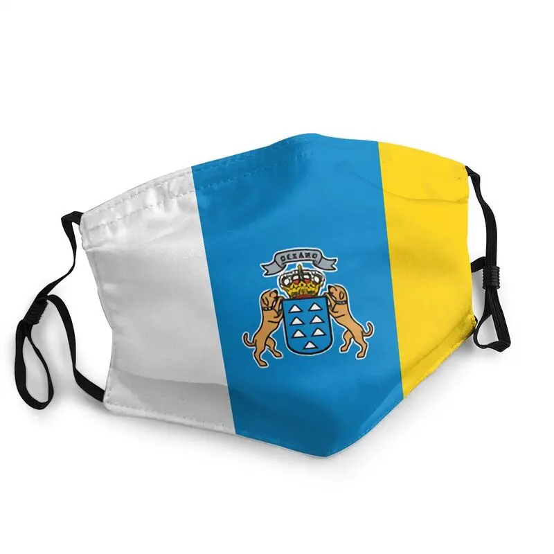 

Flag Of Spain Oceano Mask Dustproof Non-Disposable Spanish Face Mask Protection Cover Men Respirator Mouth-Muffle