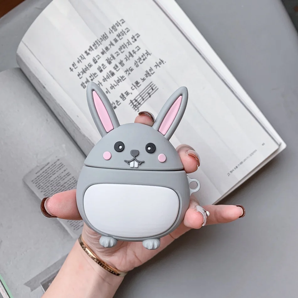 361 Для AirPods 2 Чехол, силиконовый, милый, 3D, вишневый, мороженое, чехол для наушников, для Airpods, крышка для наушников, кольцо для ключей, ремешок для Air pods - Цвет: 361