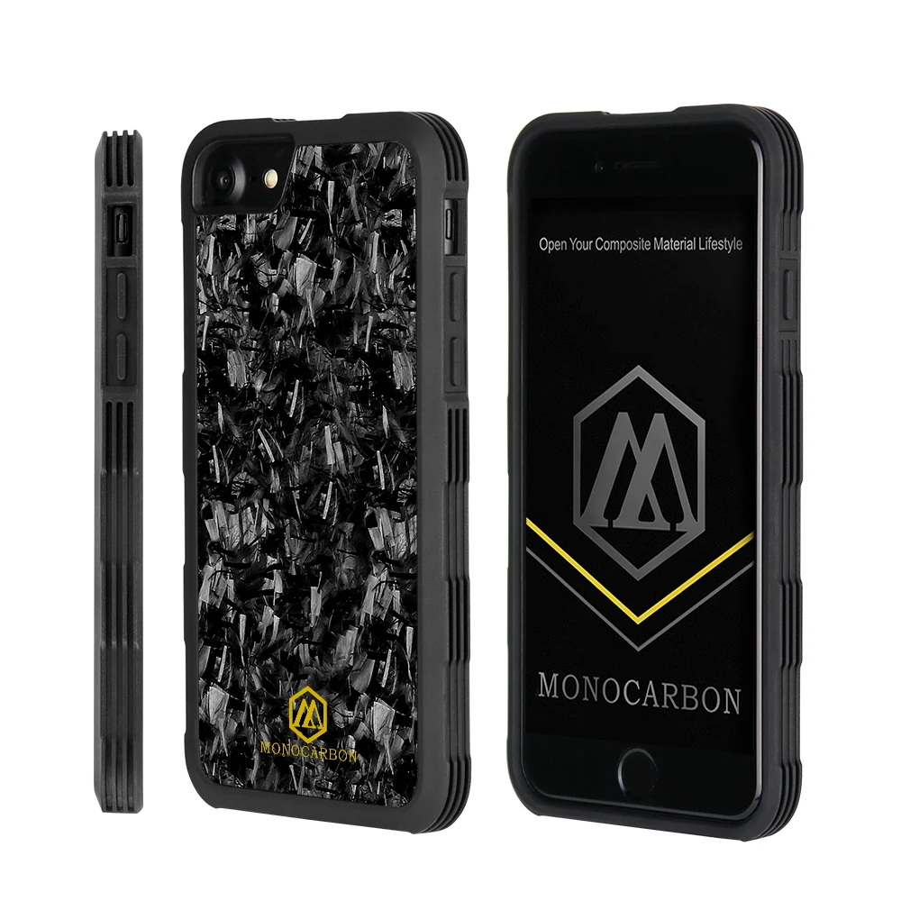 MONOCARBON чехол из кованого углеродного волокна для iPhone 7 8 Plus + ударопрочный