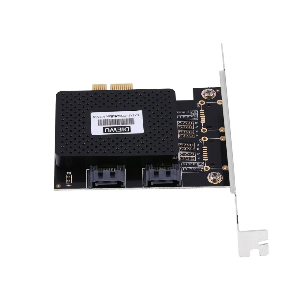 Плата расширения diewu 6 Гбит/с PCI Express на 2 порта SATA 3 0 порт s|Платы расширения| |