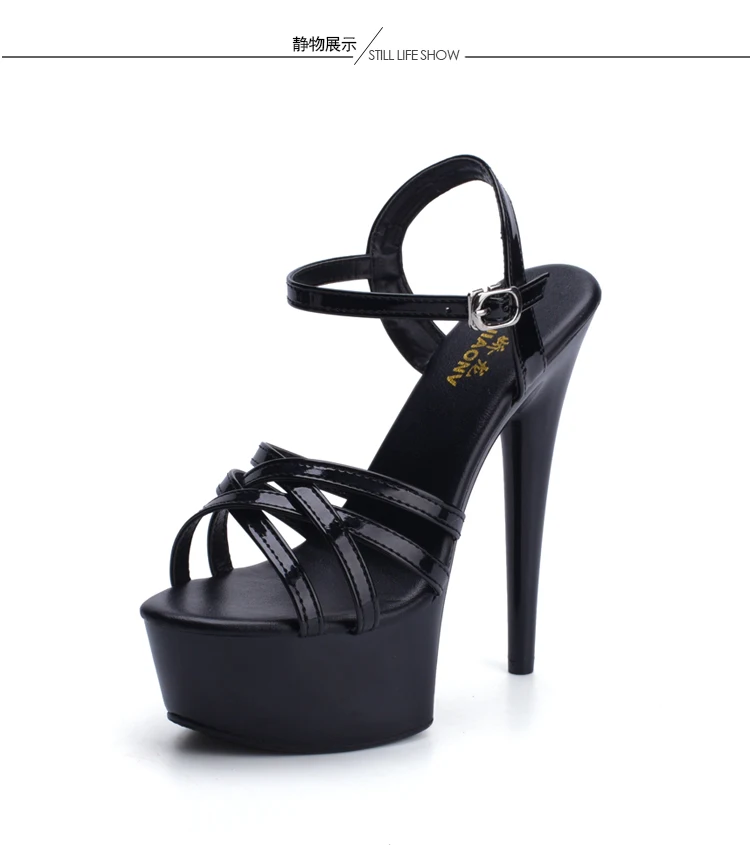 Босоножки на высоком каблуке женская пикантная обувь тонком 15 см Sandalia Feminina