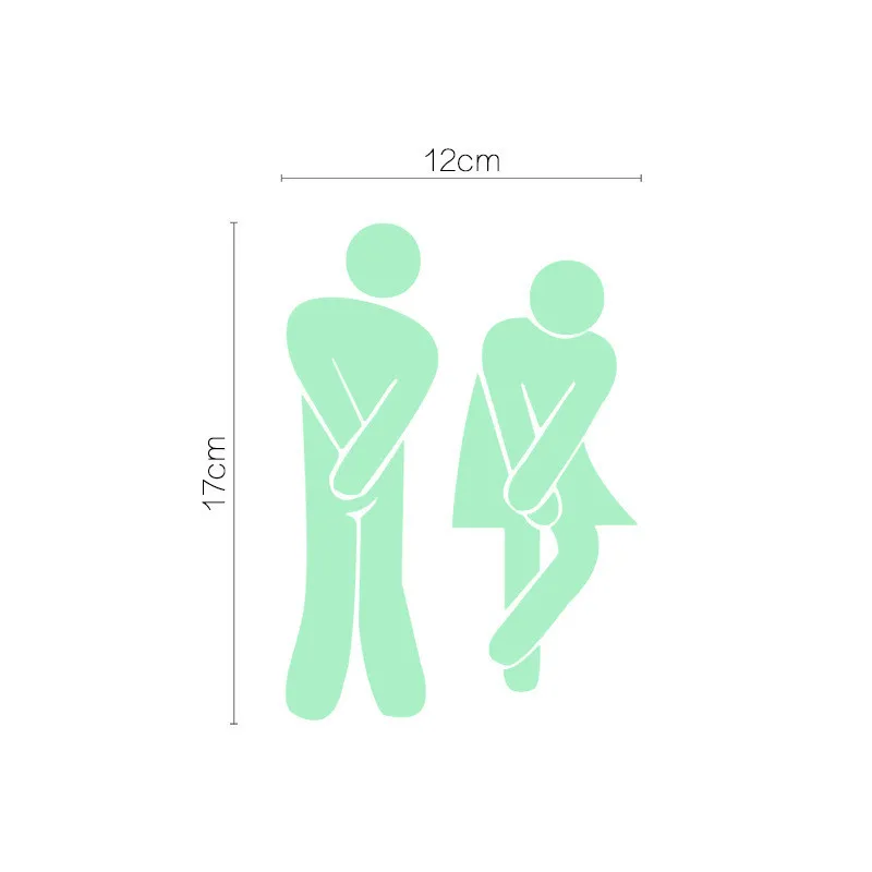 Ванная комната туалет светящаяся наклейка на дверь светится в темноте