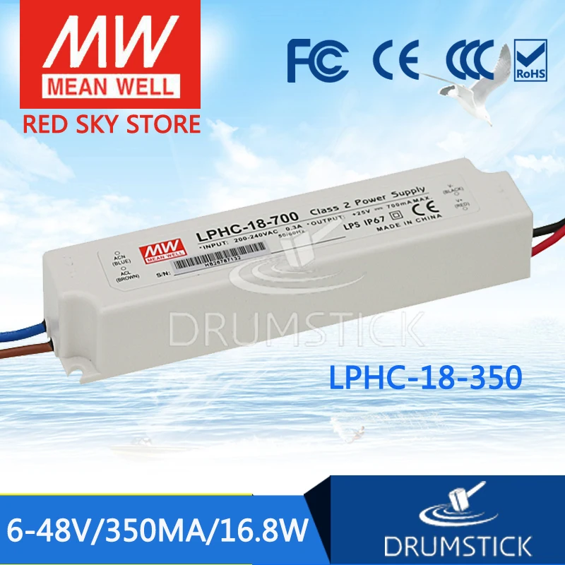

friendly MEAN WELL 12Pack LPHC-18-350 48V 350mA meanwell LPHC-18 48V 16.8W Single Output LED Switching Power Supply