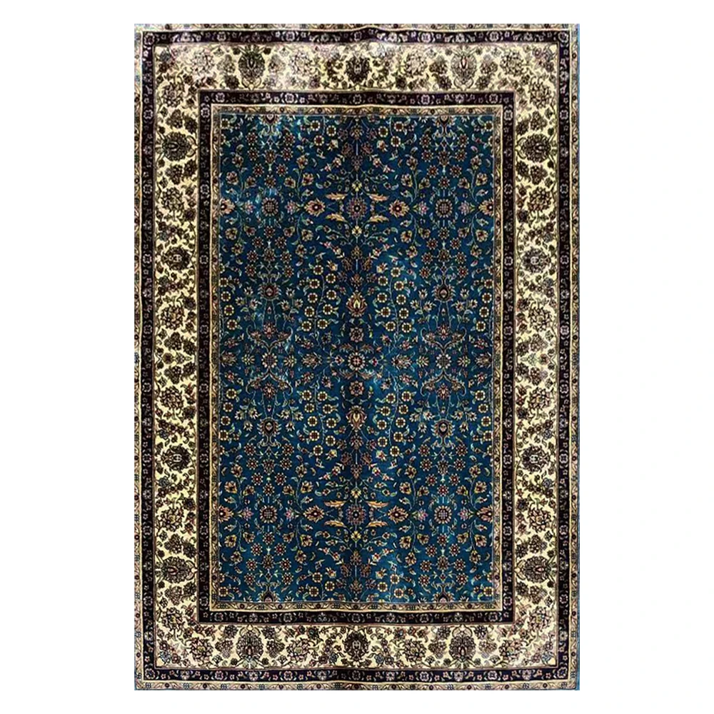 

2.7'x4' Hot Sale Seven Flower of Mountain Design Hand Weave Carpet Turkey Oriental Silk Rug