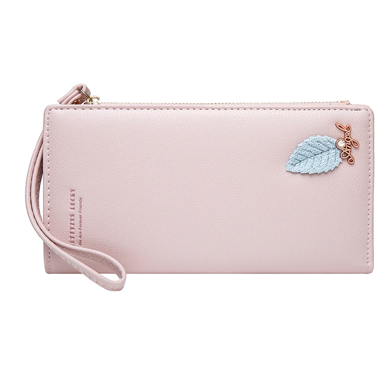 Модный клатч-кошелек с принтом листьев длинный короткий женский кошелек