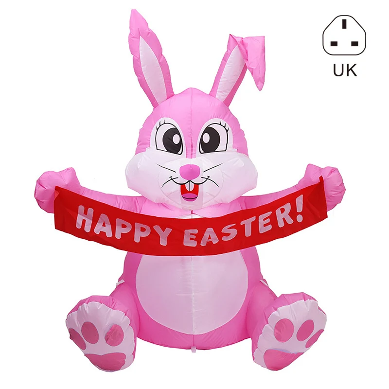 

59FT Tall Easter Inflatable Bunny Giants Rabbit With LED Lights For Outdoor Indoor Easter Holiday Decoration QP2